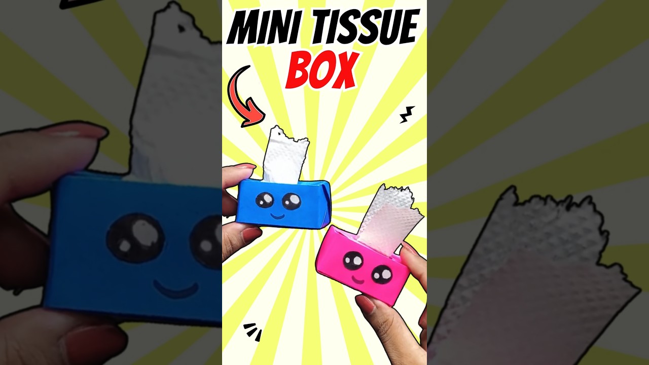 Mini Tissue Box | Paper Crafts for Kids | 