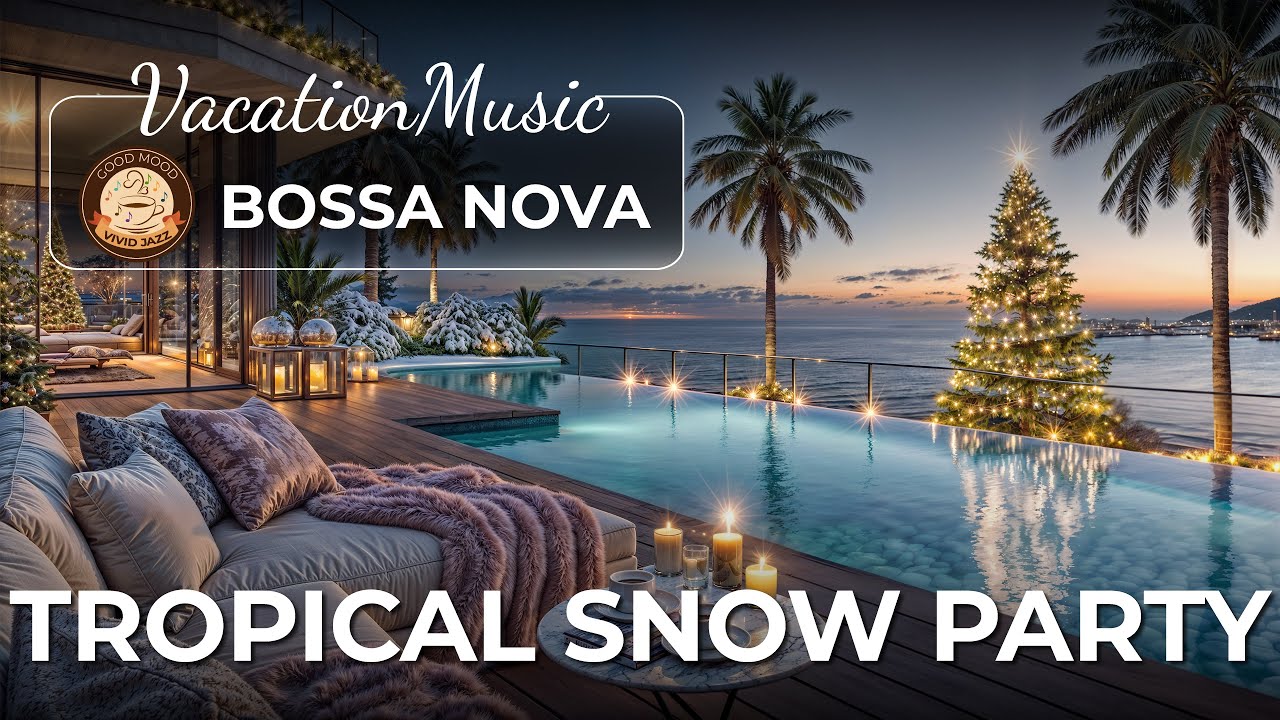 [BOSSA NOVA MOOD] 🥂 Luxurious Christmas Poolside ✨ Jazz for Holiday Parties & Vacation Vibes