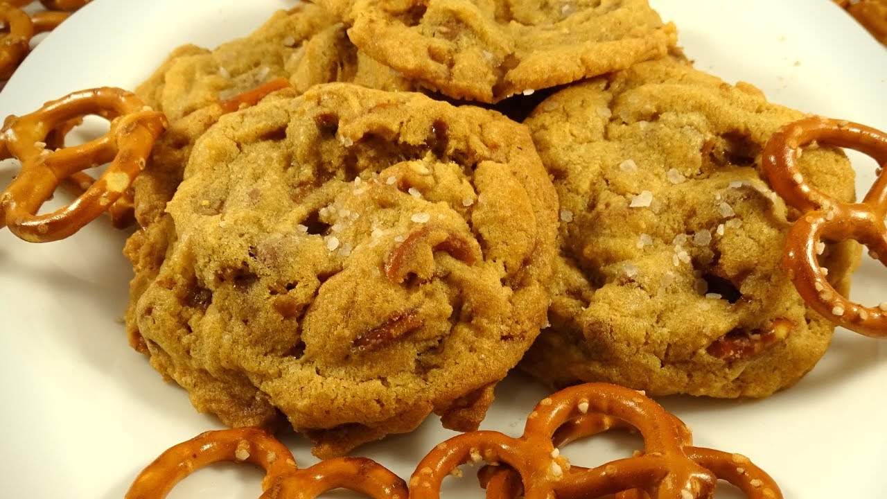 Salted Butterscotch Pudding Pretzel Cookies