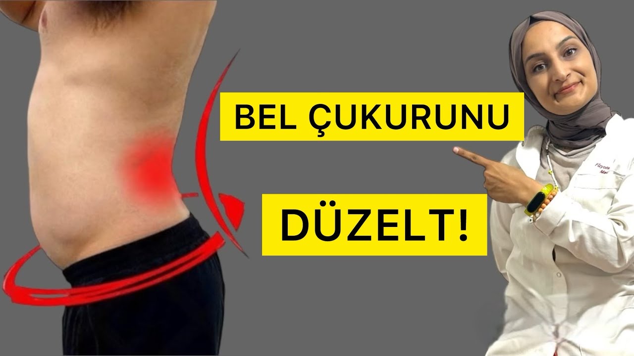 BEL ÇUKURU  KALICI OLARAK NASIL DÜZELTİLİR ? 6 Egzersizle DÜZELT! #fizyoterapistmacide #belağrısı