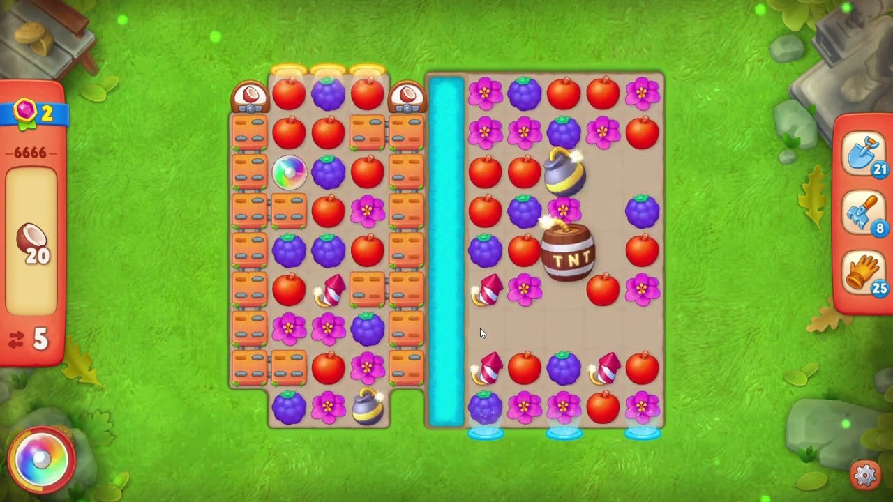 Gardenscapes Level 6666 - No Boosters