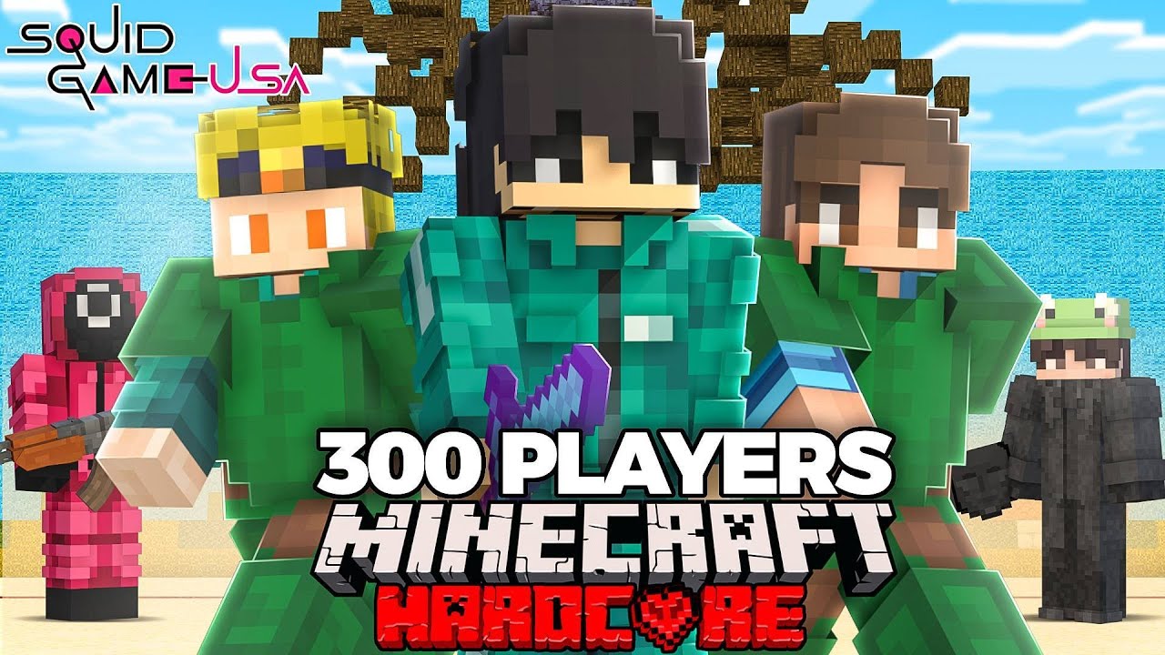 300 Players Simulate Squid Game USA In Minecraft