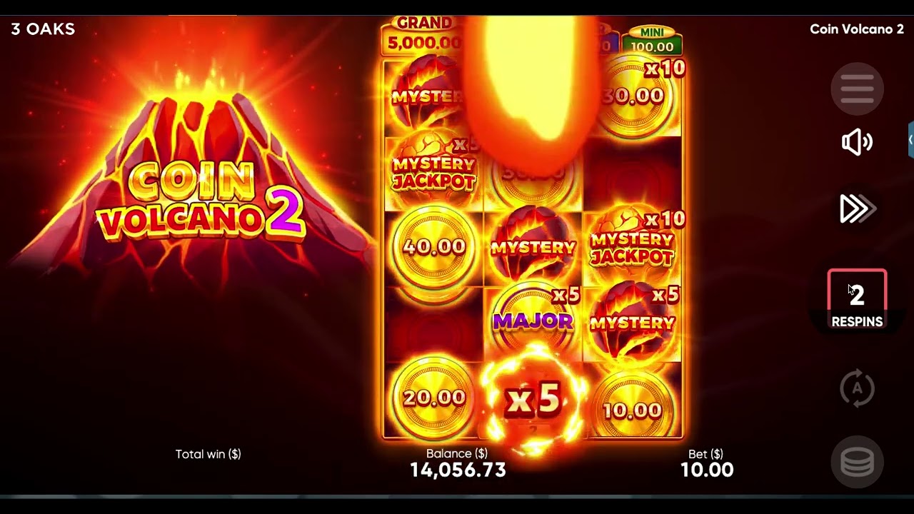 Coin Volcano 2 5X MAJOR 20X MINOR Jackpots
