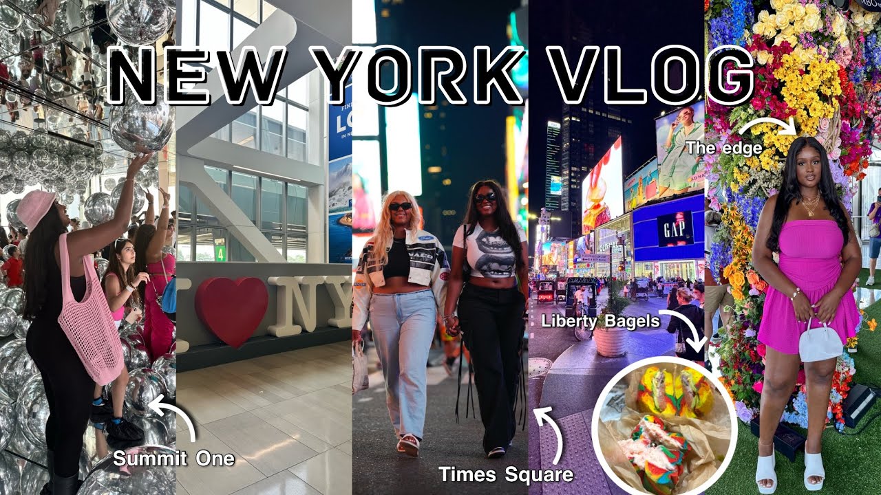 New York Girls Trip Vlog (Trying Famous Pizza & Bagels, Dinner Dates, Nights Out, Times Square)