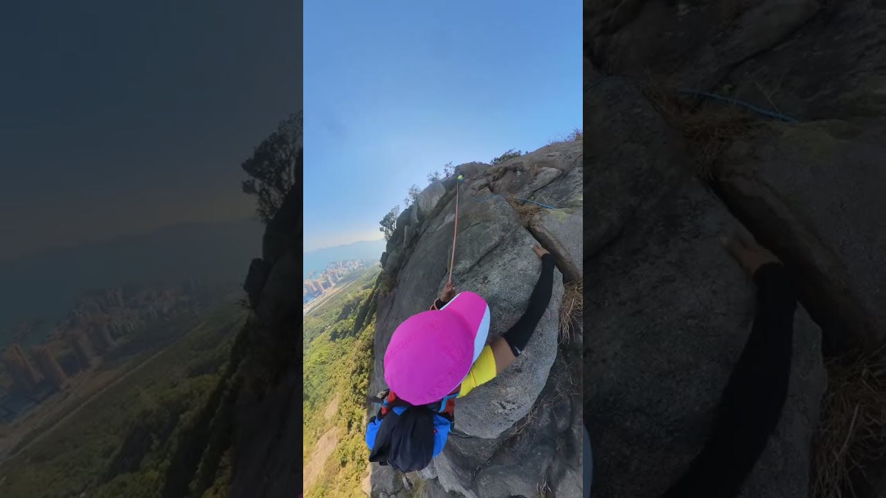 Buddha belly cliff (1st rope ) #insta360x3 