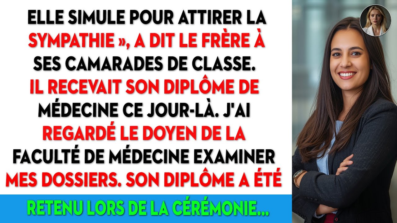 Lors de la remise de diplôme de mon frère, ils ont appelé ça « juste de la fatigue » — son doyen ...