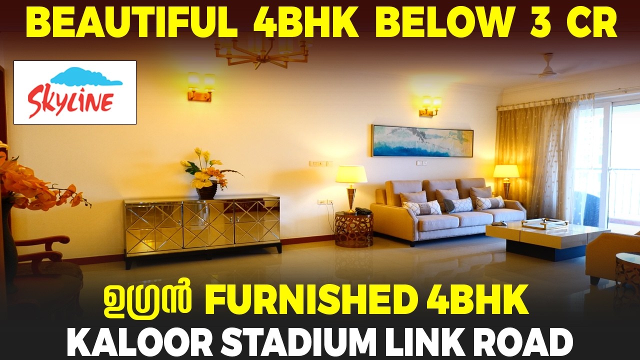 Skyline's Furnished 4Bhk Flat For Sale In Kochi Kaloor Stadium Link Road