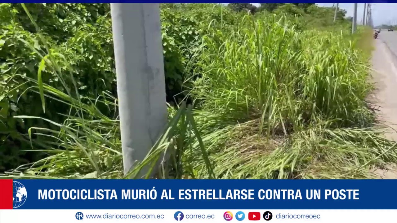 Motociclista murió al estrellarse contra un poste