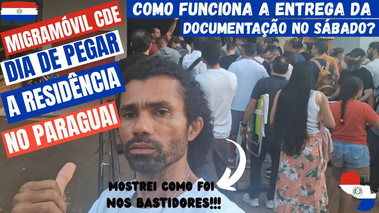 DOCUMENTO DE RESID&Ecirc;NCIA NO PARAGUAI Mostrei Como &eacute; a Entrega no S&aacute;bado MIGRAM&Oacute;VIL de CIUDAD DEL ESTE