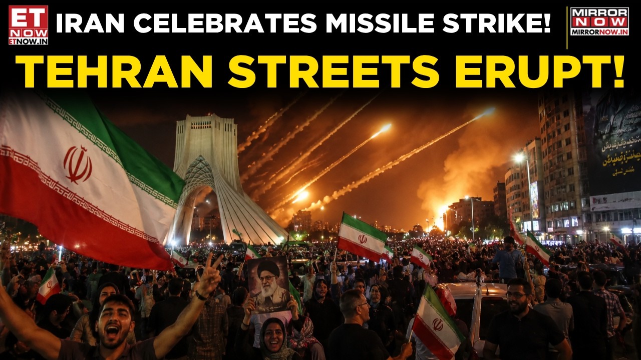 Iranians Celebrate As IRGC Fires Ballistic Missiles At Israel, Crowds Flood Streets | World News