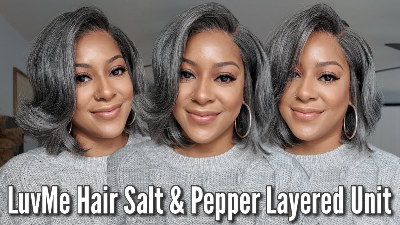 Luvme Hair Salt & Pepper Bob Wig Review | Glueless, Pre-Cut Lace & Minimalist Style