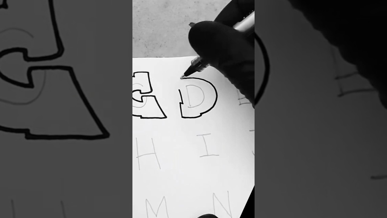CLEAN GRAFFITI ALPHABET 👀 #graffiti #graffitiart #shorts
