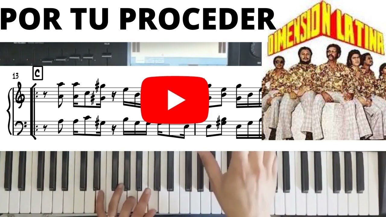 POR tu PROCEDER | salsa PIANO tutorial REGALO | MIDI sheet Music