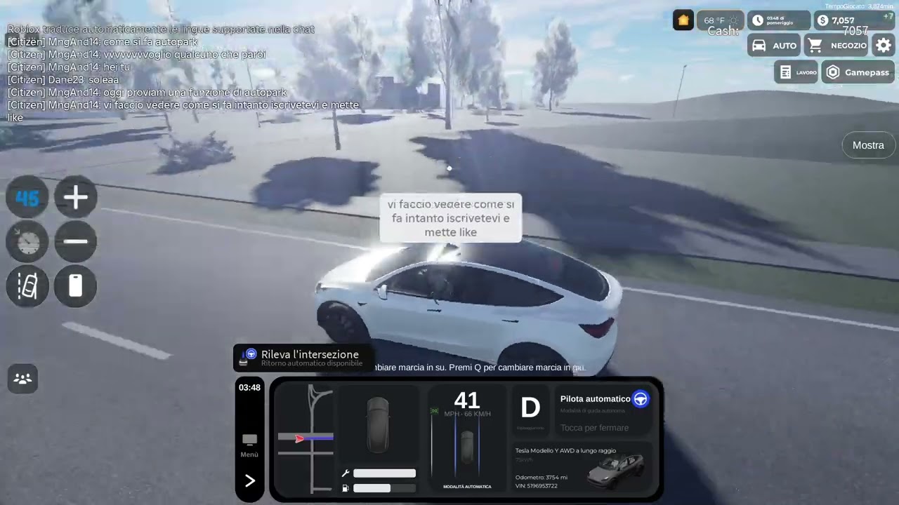 Autopark su Roblox Full Self Driving Autopilot simulator