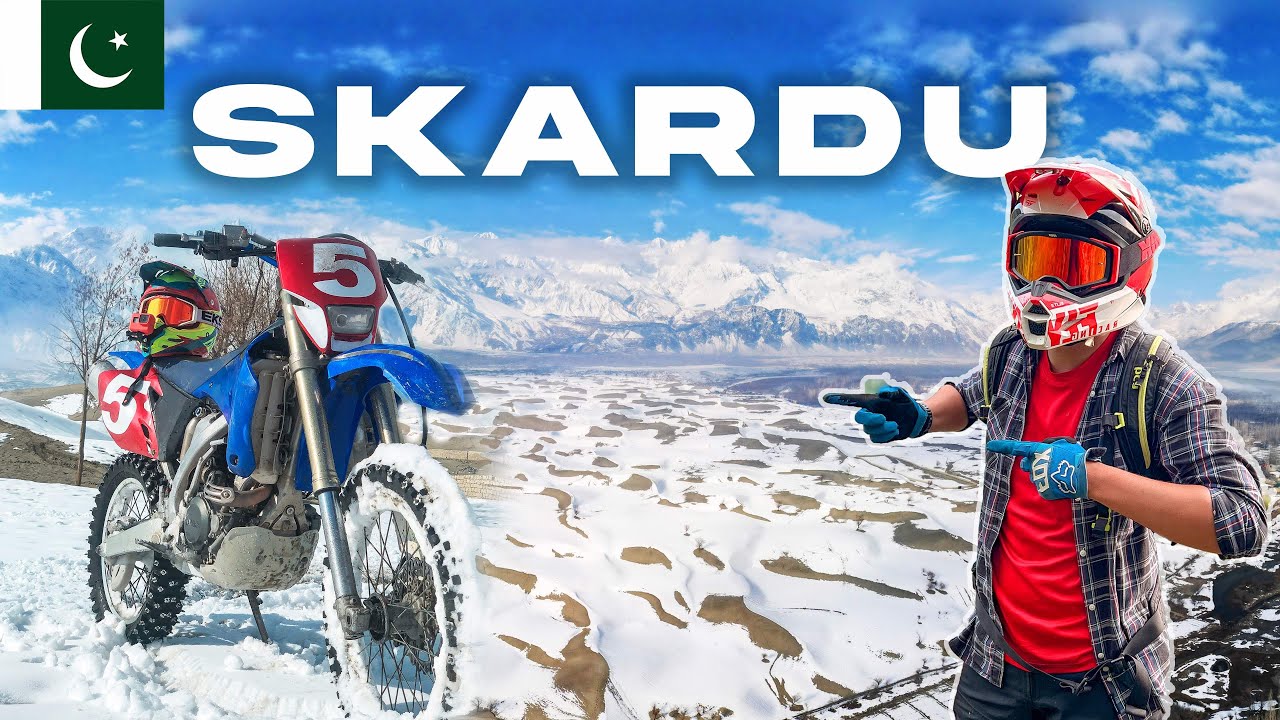 Katpanah Cold Desert in Winter  -  Exploring Skardu Land of Dream - Pakistan Motocycle Travel - Ep 3