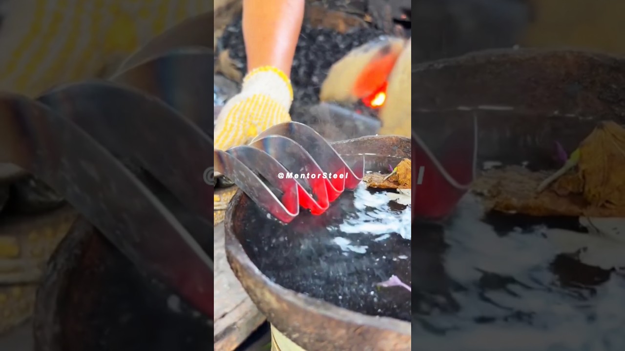 Amazingly, the process of hardening the rubber tapping knife 