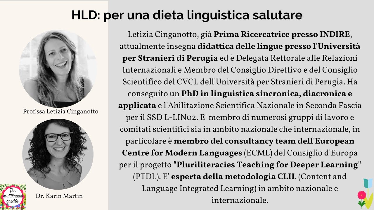 HLD: per una dieta linguistica salutare - Prof.ssa Letizia Cinganotto #32