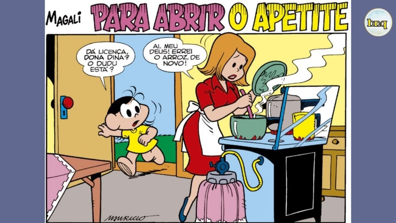 Magali- Para abrir o apetite- @hnquadrinhos- Turma da Mônica