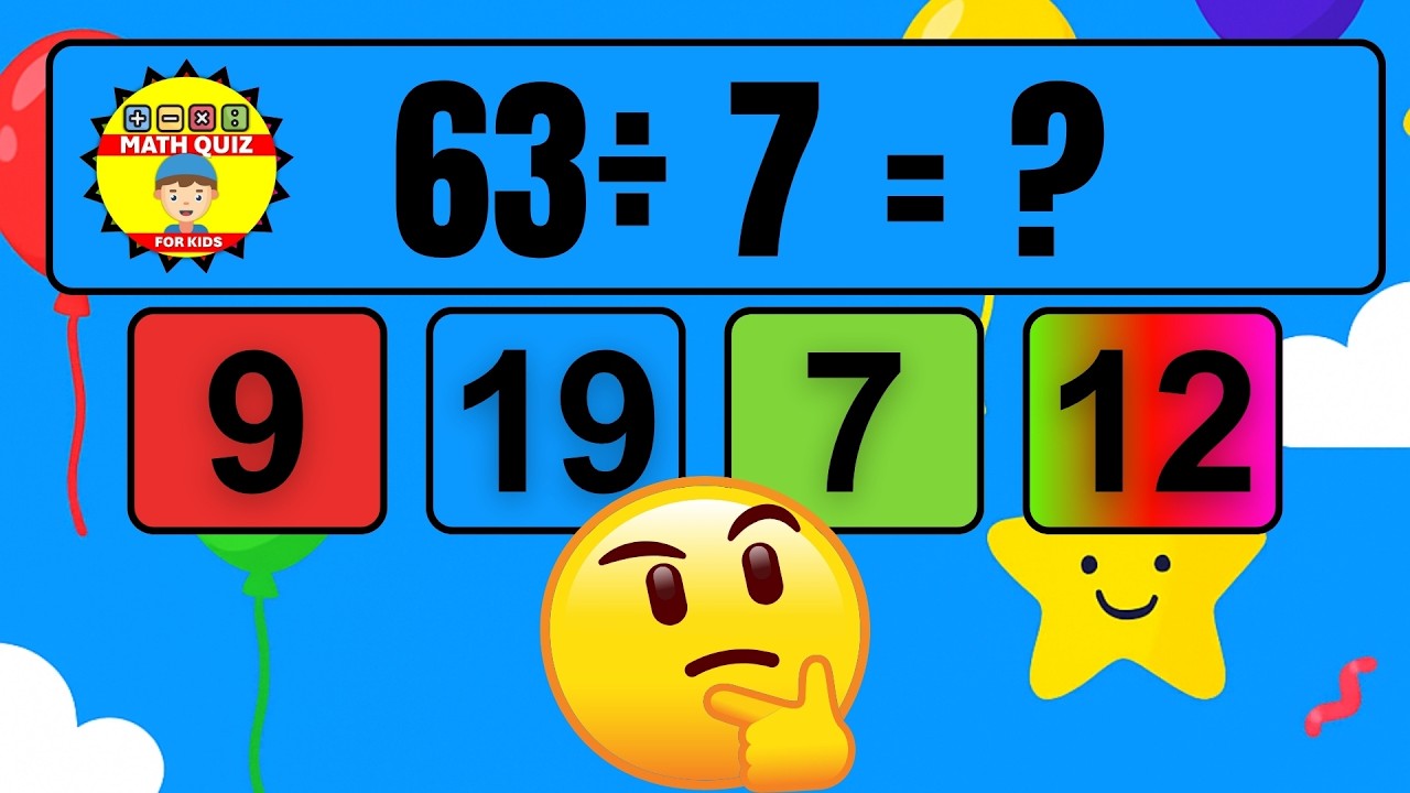 20 простых математических задач для детей | Викторина по смешанным операциям
