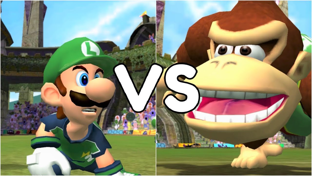 Super Mario Strikers - Luigi vs DK - GameCube Gameplay (720p60fps)