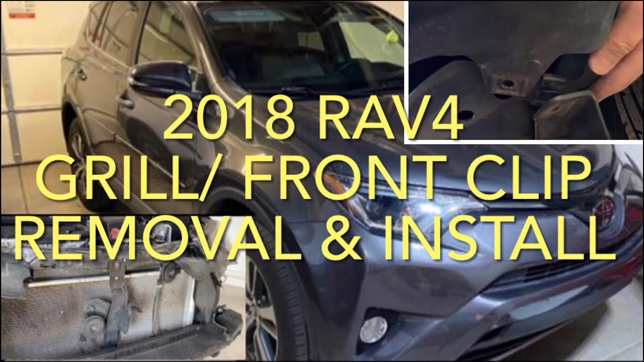 Снятие и установка передней решетки радиатора/зажимов TOYOTA RAV4 2014–2018 гг. для получения дос...