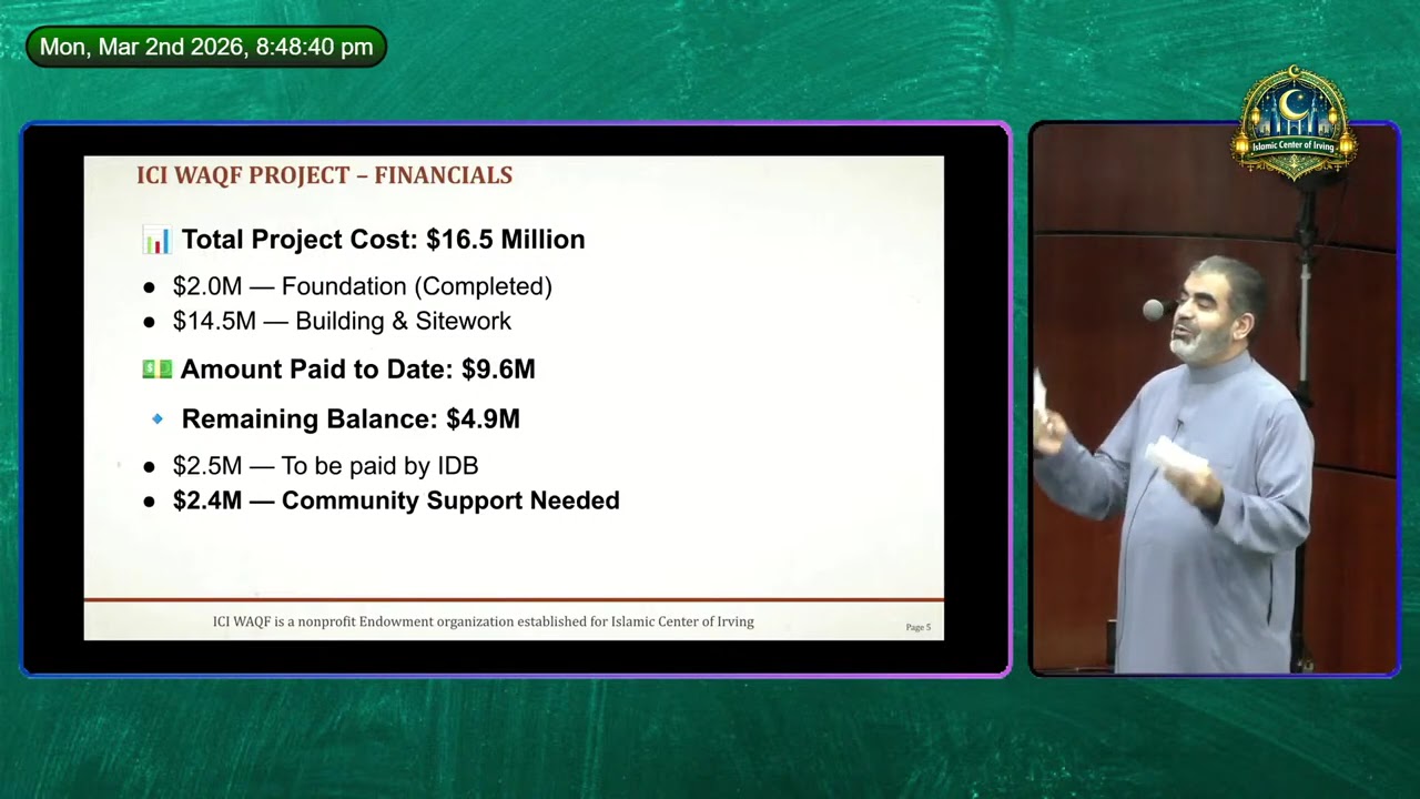 ICI WAQF Fundraiser | Ramadan 2026 | Night #14| Br AbdurRaof Alkhawaldeh
