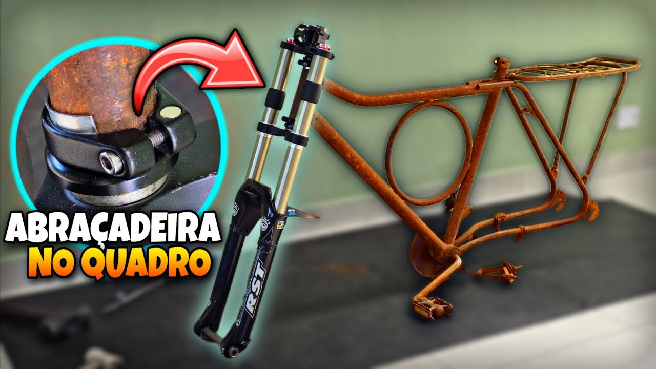 COLOQUEI UMA SUSPENSÃO OVER 180MM NUM QUADRO STANDARD TODO ENFERRUJADO