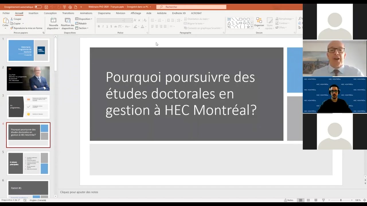 Découvrez le doctorat en administration PH. D.