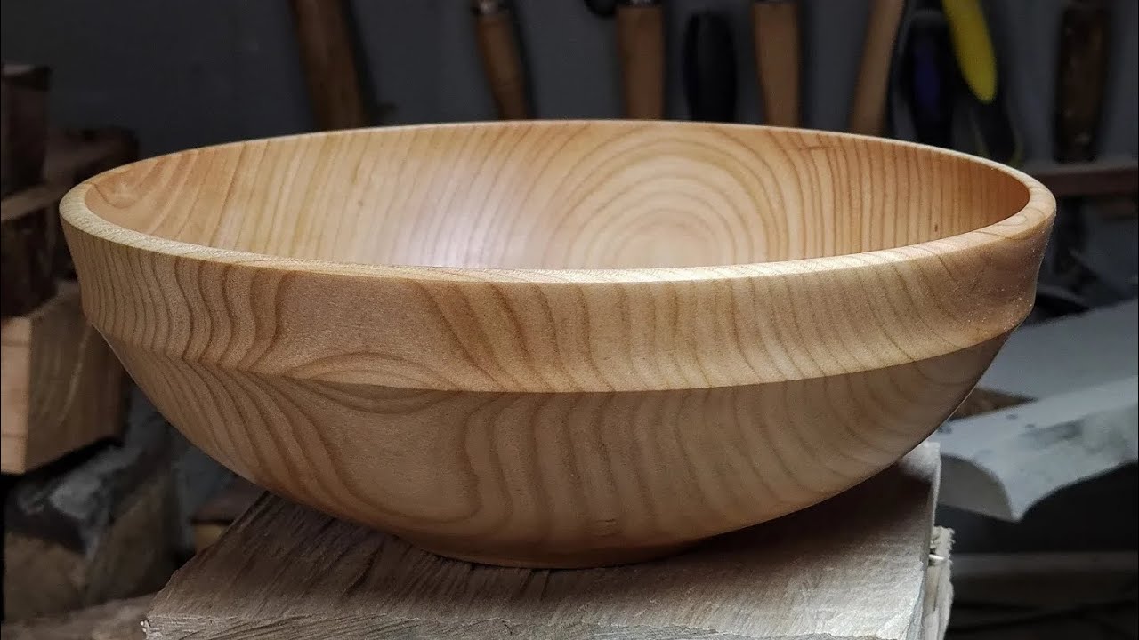 Big cherry bowl....From log to bowl in 1 hour....