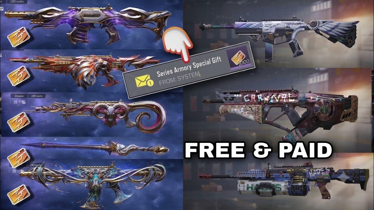 Season 5 All New Free & Paid Epic & Zodiac Free Series Legendary Weapons Codm 2026 | Season 5 Leaks 