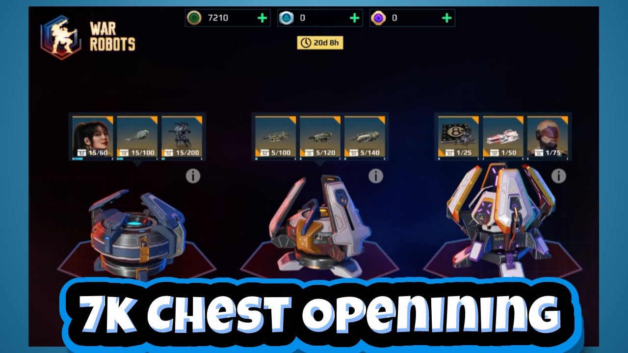 [WR] War Robots 7000 Token Chest Opening CRAZY PRIZES 8.1 Update Soon