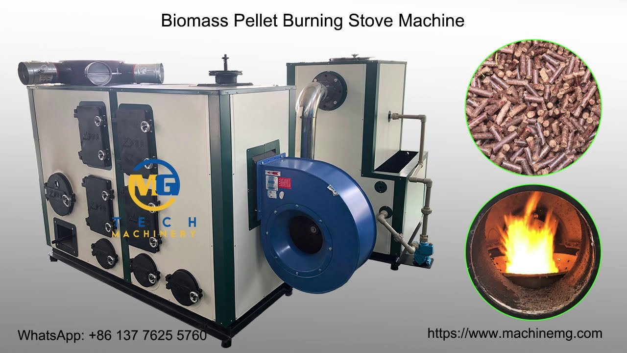 Excellent biomass wood pellet burner heater for hot air and water to greenhouse livestock farm Japan