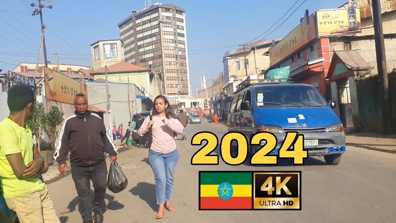 Arada Piassa ,  🇪🇹 Addis Ababa walking Tour 2024