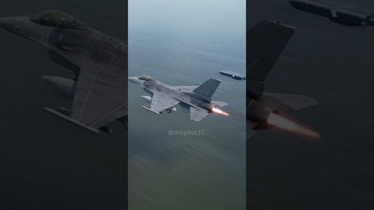 F-16 Escorting Storm Shadow Missile in Action