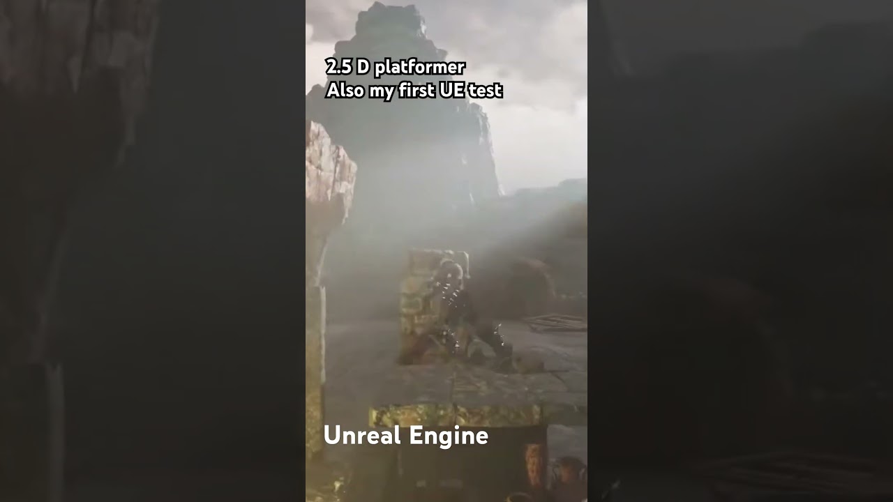 Unreal Engine, 2.5D game platform game test ... #unrealengine #3dplatformer #2.5dgame