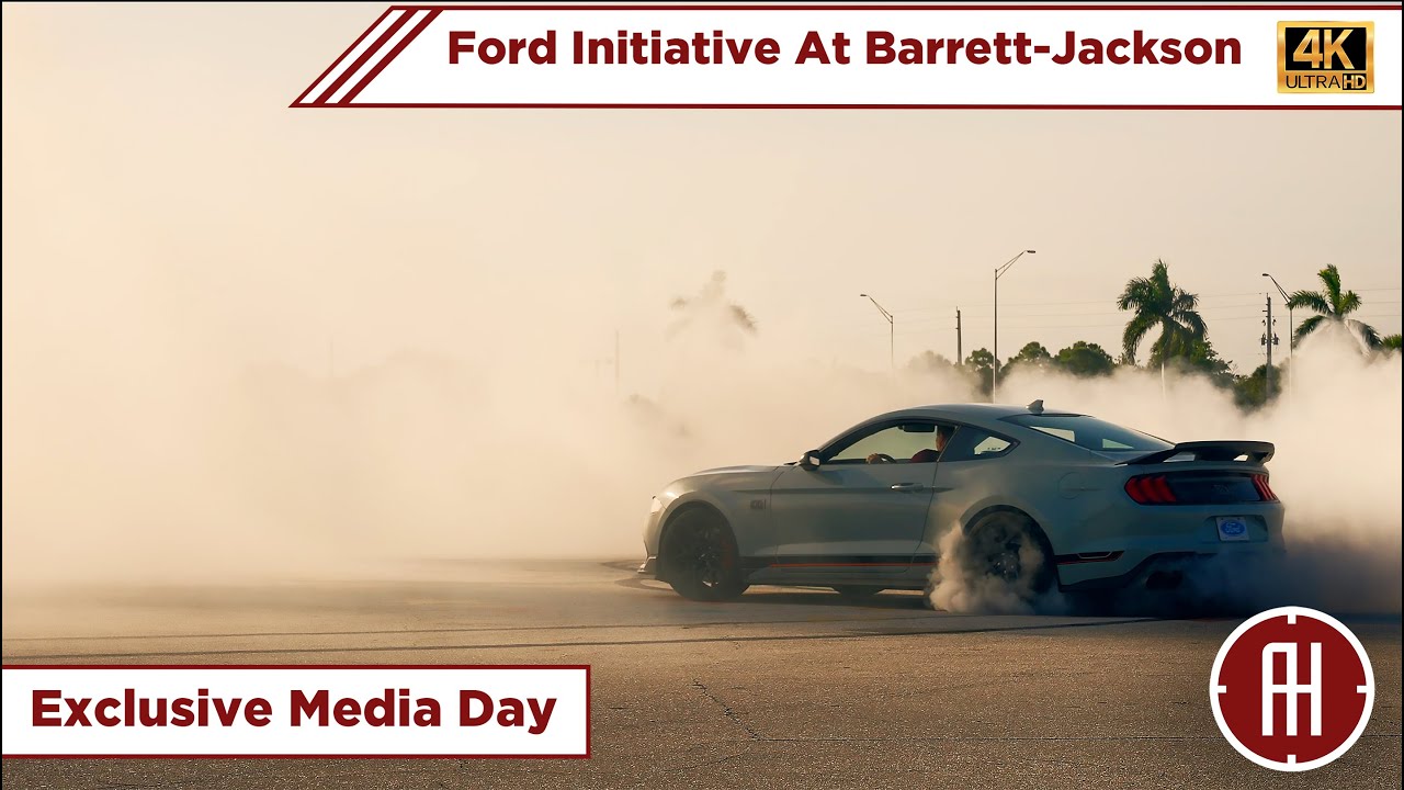 BURNOUTS at The Ford Initiative at Barrett-Jackson Palm Beach 2022 - AUTOHUNTER [4K]