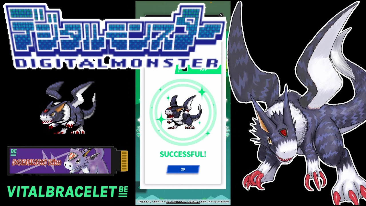 DIGIMON Vital Bracelet BE - DORUGAMON || BEMemory DORUmon DiM Log 4