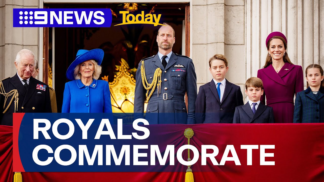 Royals mark VE Day 80th anniversary | 9 News Australia