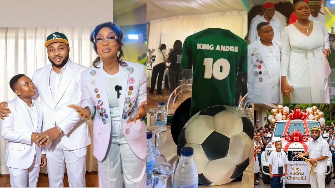 Tonto Dikeh & Churchill Her Ex Throw Their Son Reunion Birthday Party Churchill first Daughter Live