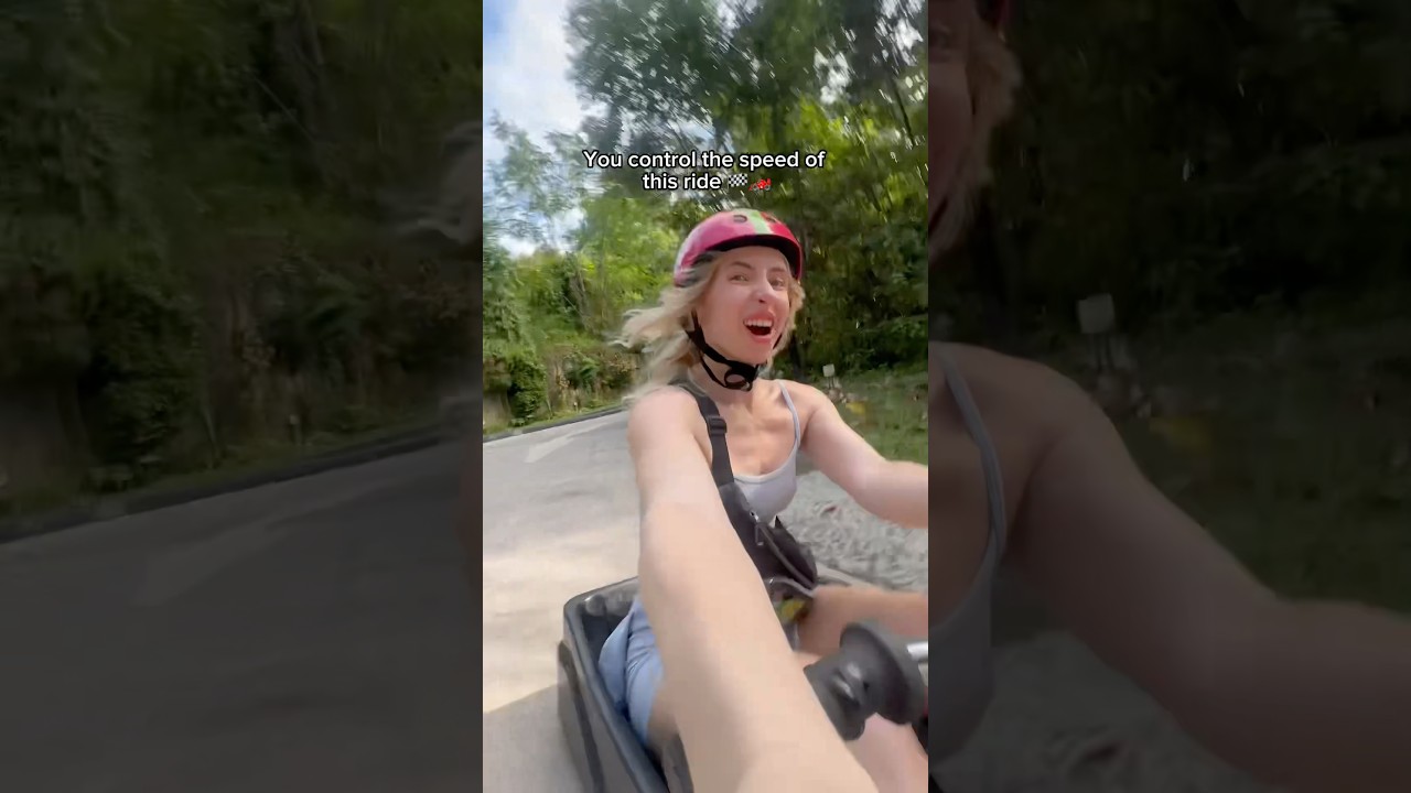 Real Life Mario Karts in Sentosa 🏁🏎️ #skylineluge #mariokart #singapore #funactivities #travel