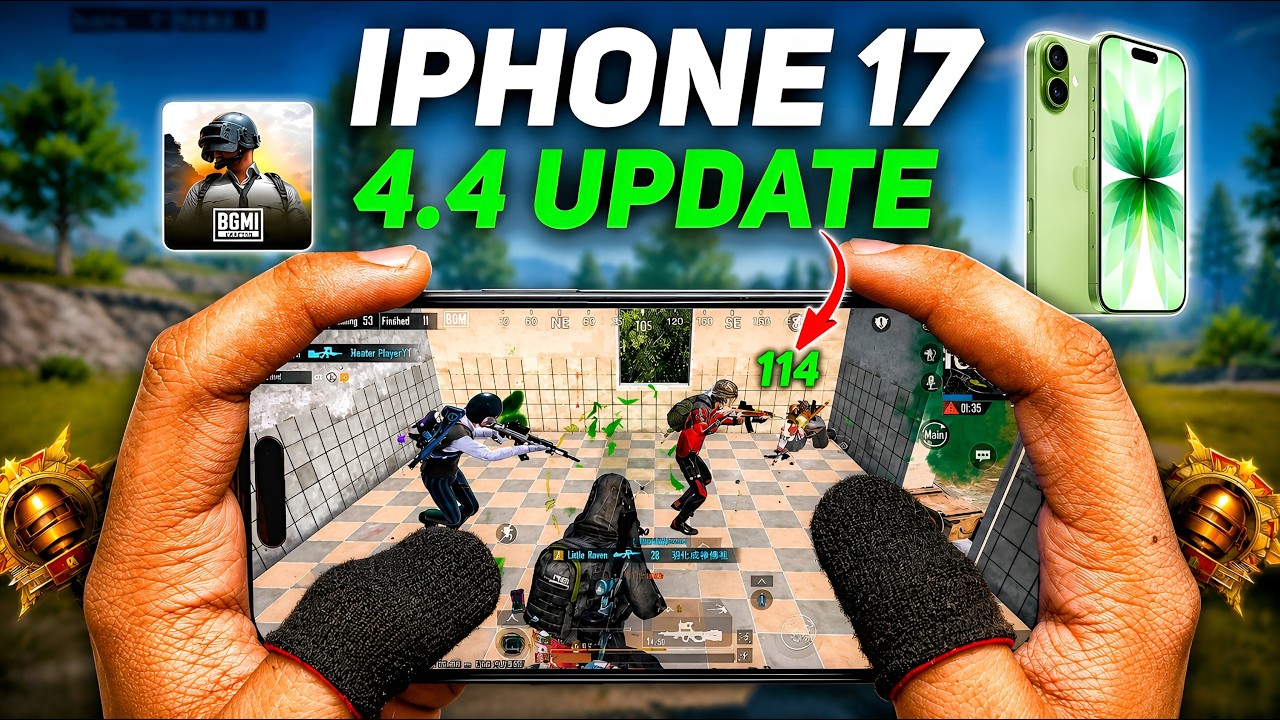 iPhone 17 BGMI 4.4 Update Test 😱 iPhone 17 BGMI Handcam | iPhone 17 BGMI test | iPhone 17