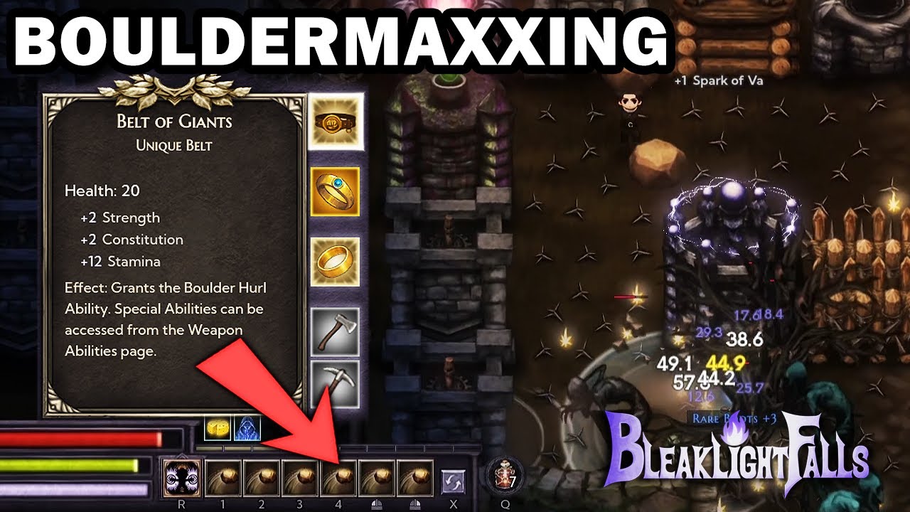 Bouldermaxxing and testing new tower types | Bleaklight Falls | Indie ARPG Tower Defense