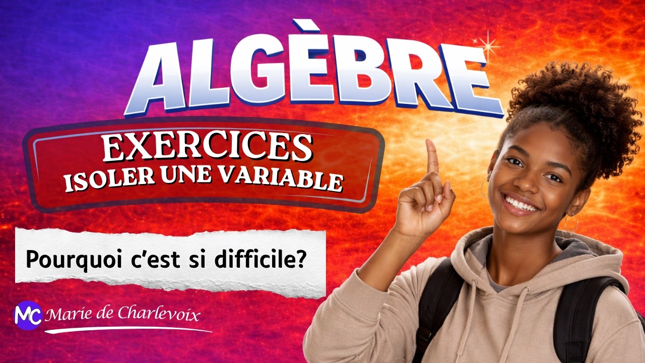 Exercices résoudre une équation du premier degré, Cours 8.1 EXERCICES sur Marie de Charlevoix 😃