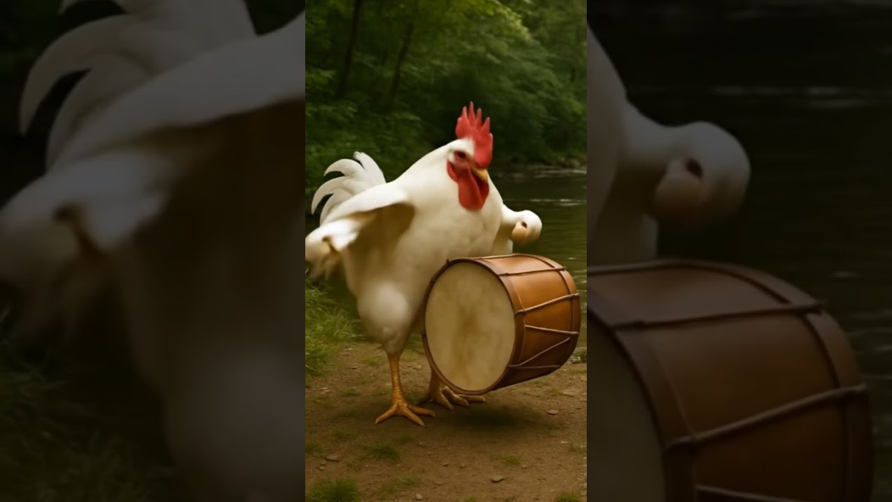 siyah horoz erik dalı performansı🤣 #tavuklar #chicken #funny #huhn