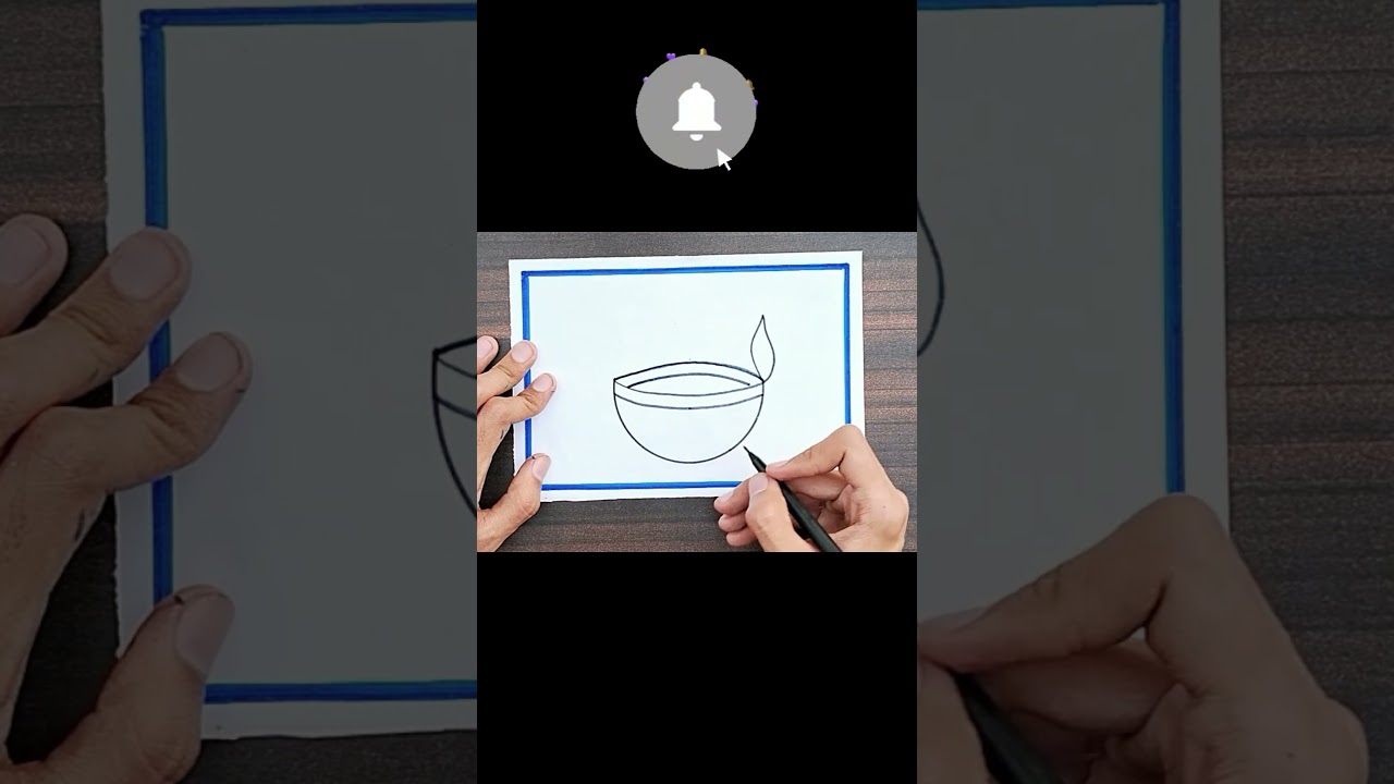I Tried the Easiest Diya Drawing for Diwali