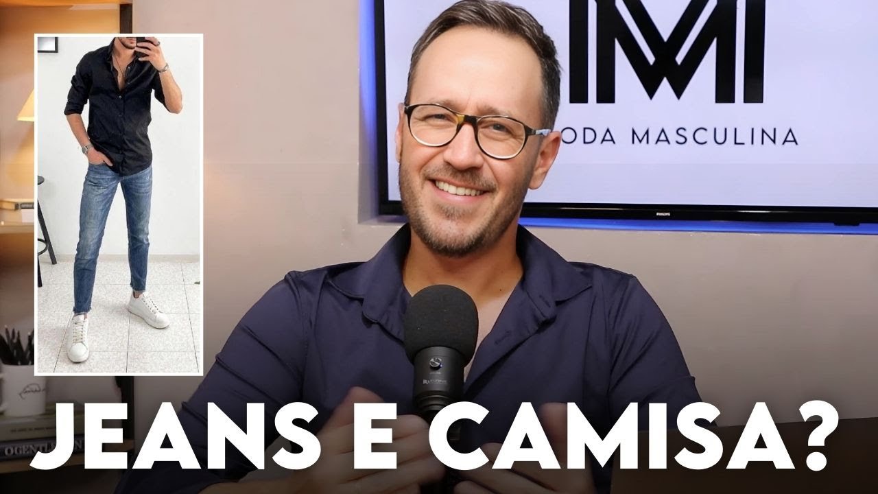 Tem como usar CAL&Ccedil;A JEANS e CAMISA SOCIAL no mesmo look?