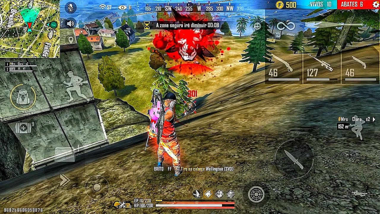 King Highlights 🤯 Full vermelho 🍓 Dpi 120  ⚙️ IPhone 7 #freefiregame #freefire #freefirehighlights
