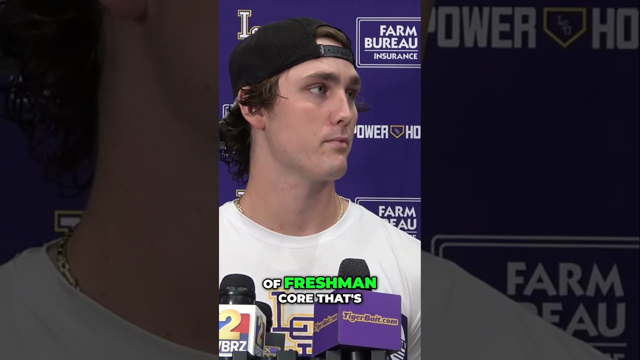 LSU pitcher Chase Shores ALL IN, 'we're in Omaha, I'll go till my arm falls off honestly