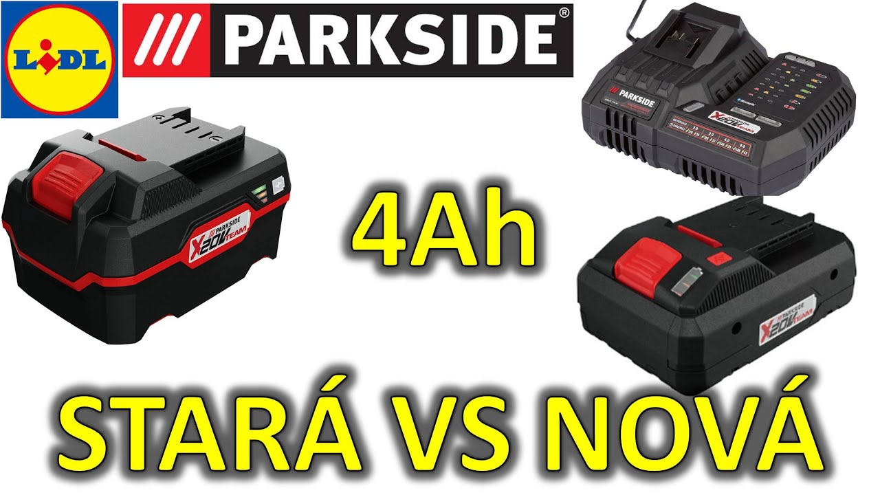 Nový akumulátor Parkside performance 4Ah a nabíječka z LIDLu