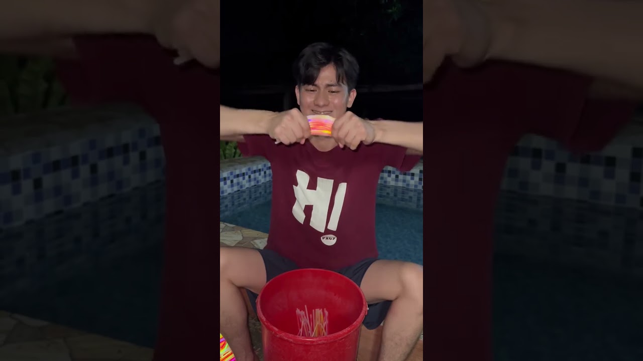 putting glow stick in a pool 